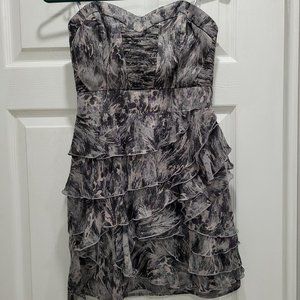 GUESS Strapless Grey Tube Cocktail Dress